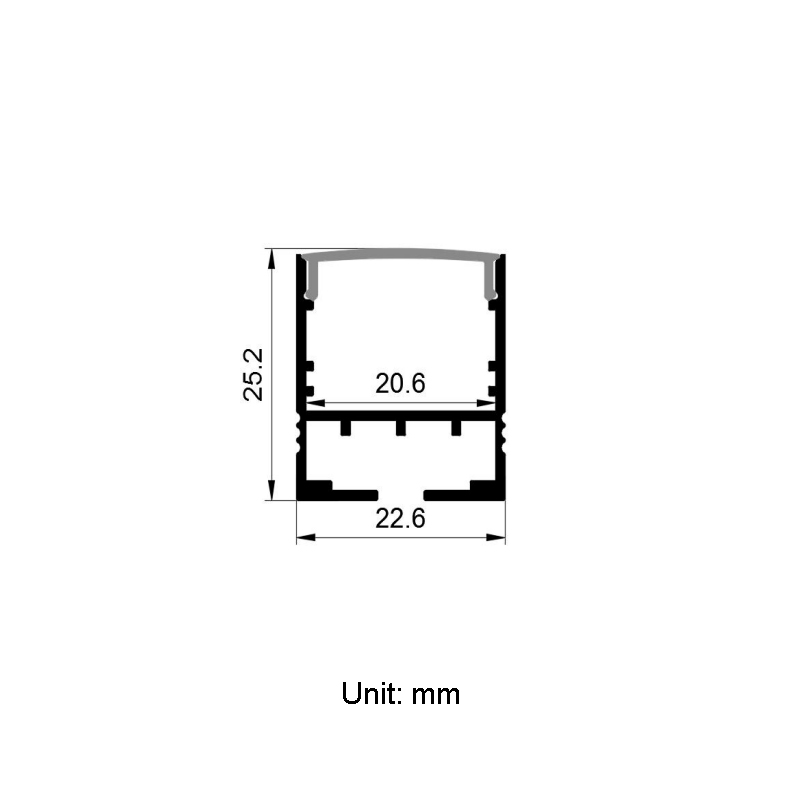 Suspended Light LED Diffuser Channel For 20mm Double Row LED Light Strips Suspended Light LED Diffuser Channel For 20mm Double Row LED Light Strips
